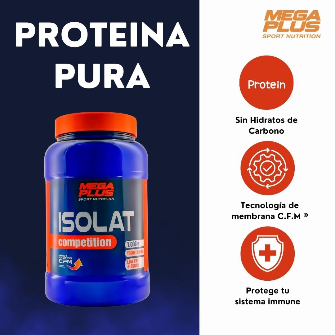 Proteína Isolat Competition - Mega Plus - Promiko - Proteína Aislada De Suero Profesional Para Masa Muscular Y Recuperación Rápida - Proteina Isolate Y Leche En Polvo - Chocolate Leche 2kg