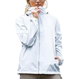 Rain Coats for Women Waterproof Lightweight Hooded Windbreaker Outdoor Active Packable Rain Jackets with Pockets