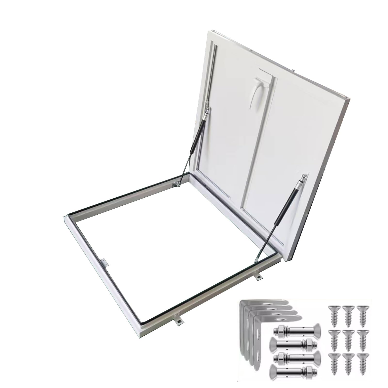 Escotilla de acceso comercial para techo de 40 x 36 pulgadas, cubierta de escotilla para áticos, sótanos y cabezales de pozo, puerta de salida segura, tragaluz y puerta de acceso de alcantarilla