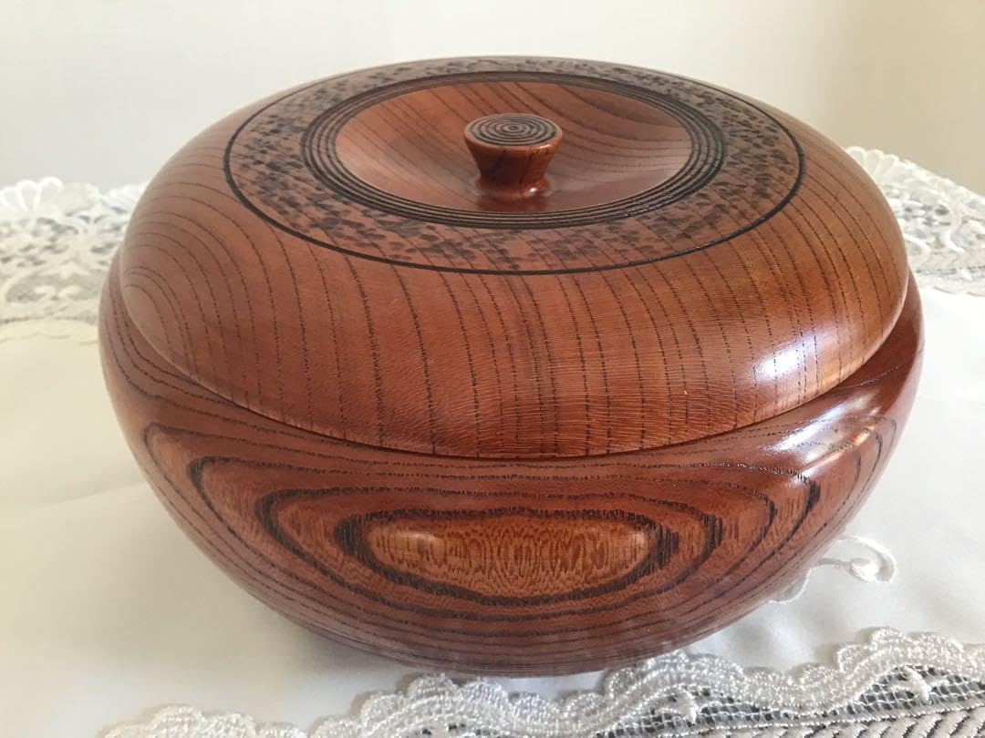 金山屋矢橋工房　漆塗り木製菓子器 丸型 赤褐色 Amazon.co.jp: 山中塗 木製蓋付菓子器 : ホーム＆キッチン