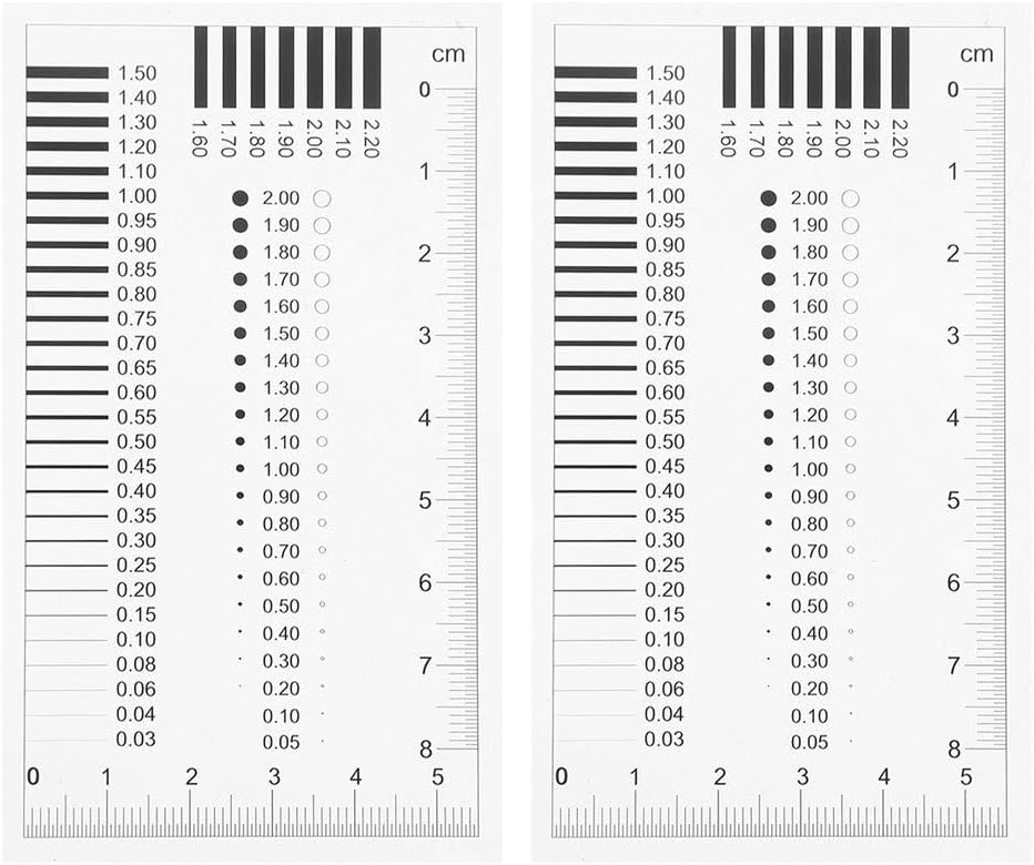 Angoily Transparent Crack Width Gauge Ruler 3.97X2.28In High-Precision Spot Detection Measuring Tool for Construction and Scratch Inspection