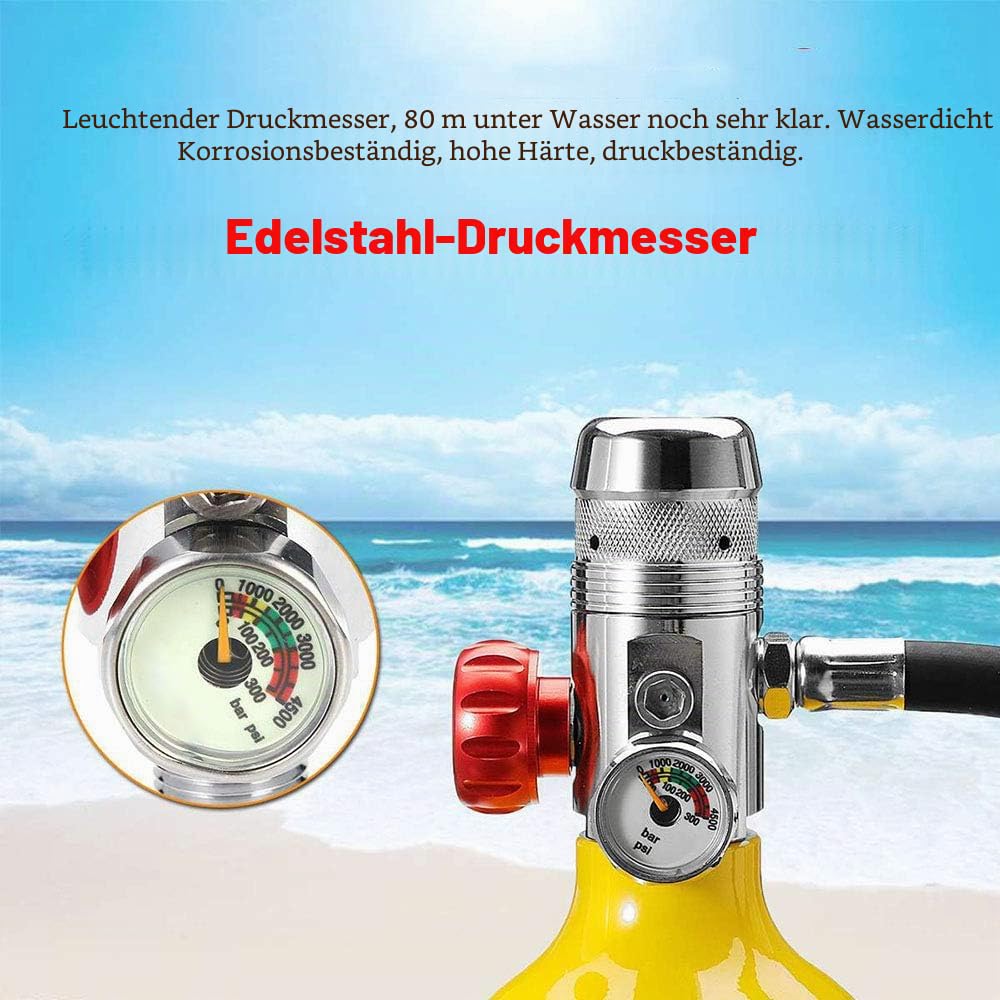 Diving Tank Ausrüstung Scuba Sauerstoffflasche Tauchen, 1L Mini Scuba Dive Cylinder Schnorchelausr Stung Sauerstofftauchg nge mit Einer Kapazit t von 15-20 Minuten das Tauchen unter Wasser