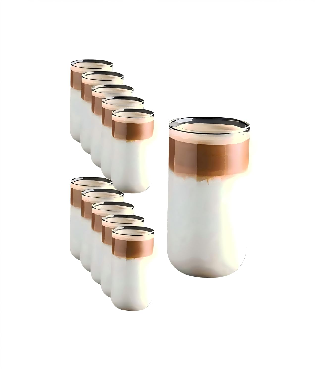 12 pieces round glass coffee cups 17.3 oz modern highball glasses cute cocktail glasses,for ice coffee,water,fruit juice,beer,mixed drinks