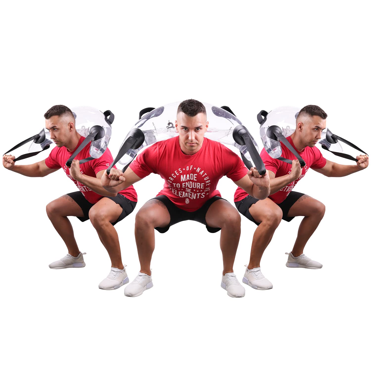 Aqua Bag JOYPLUS – Poids D'eau Réglable, Stable, 4 Poignées, Affiche D'entraînement Incluse