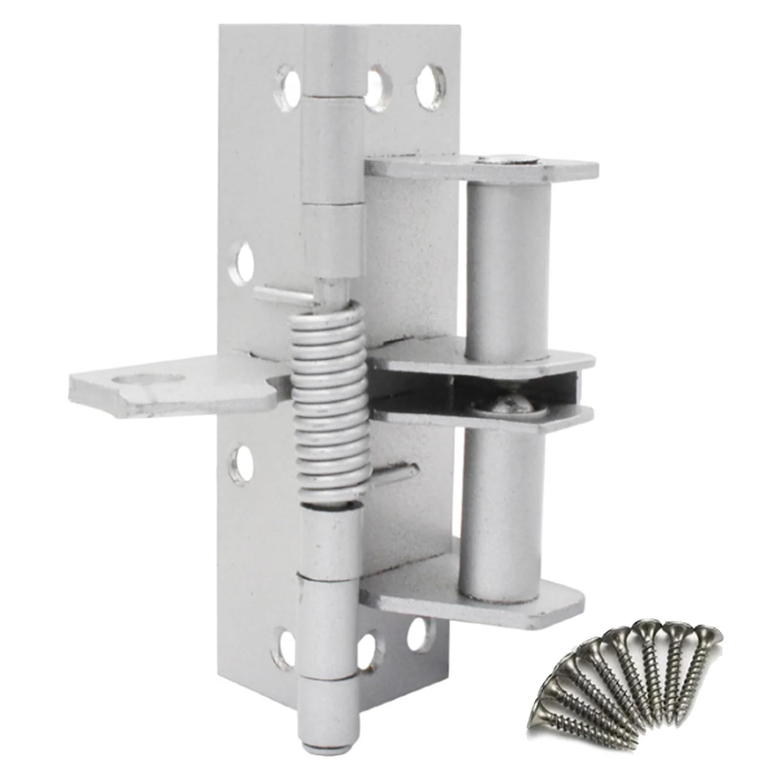 Flush Hinges Self Hinges Automatic Closing Spring Hinge with Positioning 90 Degrees for Wooden Door Cabinet(Sliver)