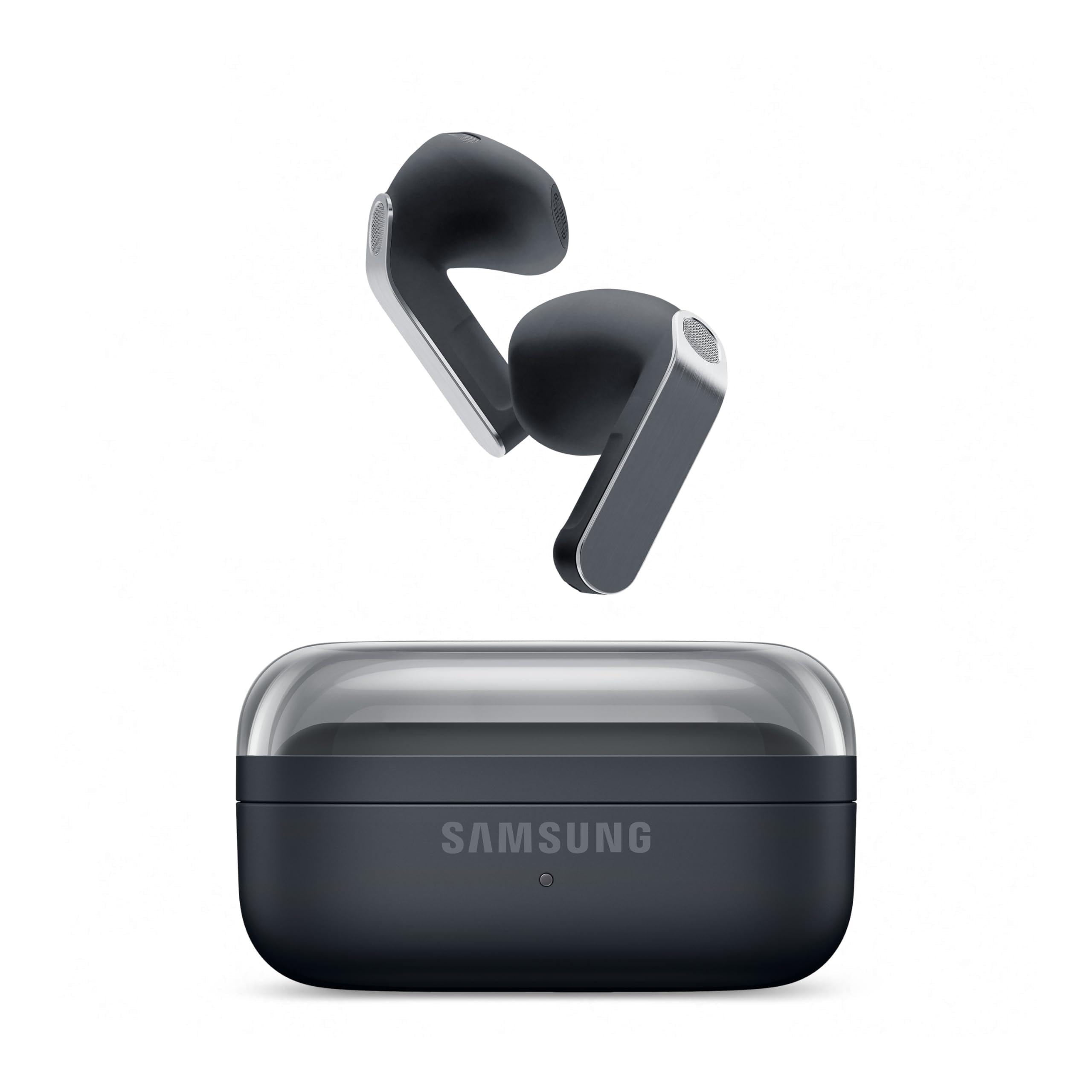 Samsung Galaxy Buds4, Siyah, Metal Gövde, 1 Yollu Hoparlör, Ultra Net Arama Sesi, Adaptif Gürültü Kontrolü