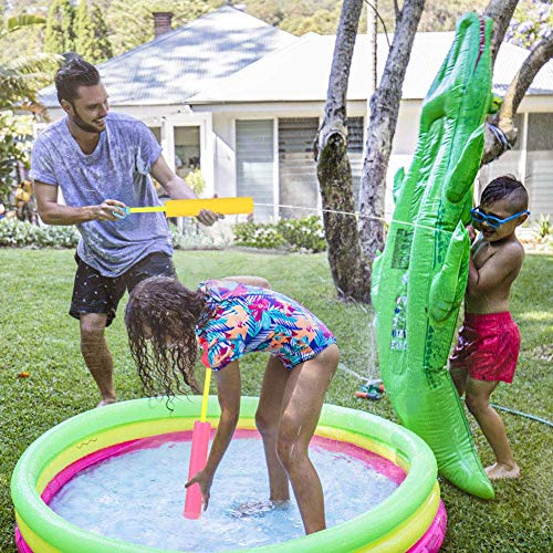 4 PACK Water Blaster Squirt Soaker Gun Water Shooter Pool Foam Noodles Pump Outdoor Water Toy with Animals Handle Summer Swimming Pool Toys Beach Sand Water Fight Game for Kids Boys Girls Adults