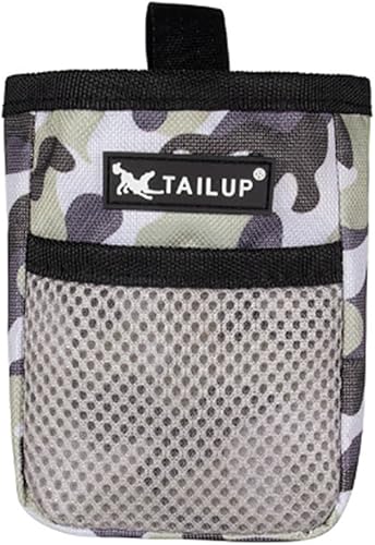 1 bolsa de golosinas para perros con clip para cinturón, mini bolsa de entrenamiento de mascotas para entrenadores de mascotas, viajes o uso al aire