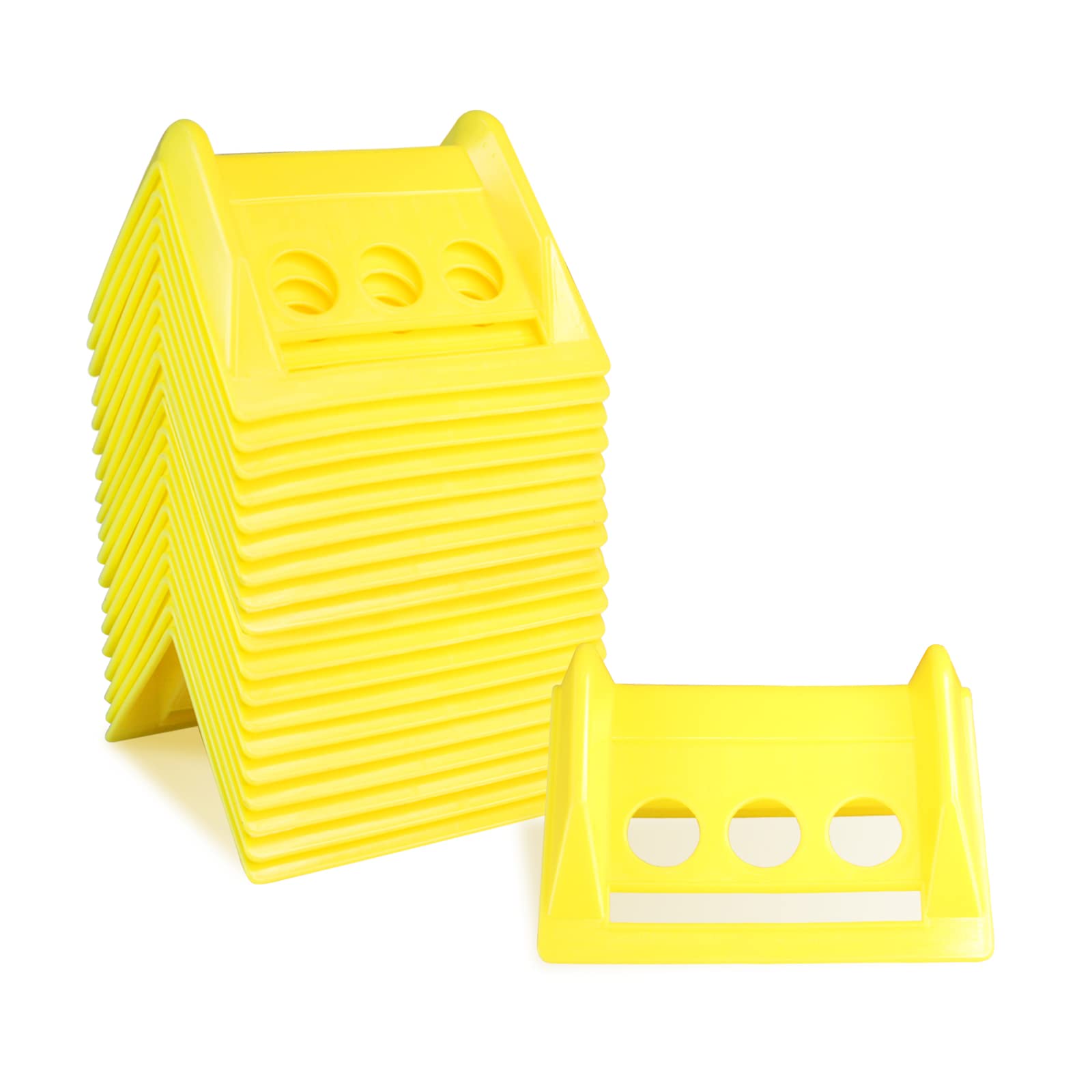 ENJ LASHING20 Pack Flatbed Edge Protector, Edge Corner Tie Down Protector for Up to 4 Inch Straps, Protects Cargo Edges, Flatbed Accessories Plastic Protector (yellow)