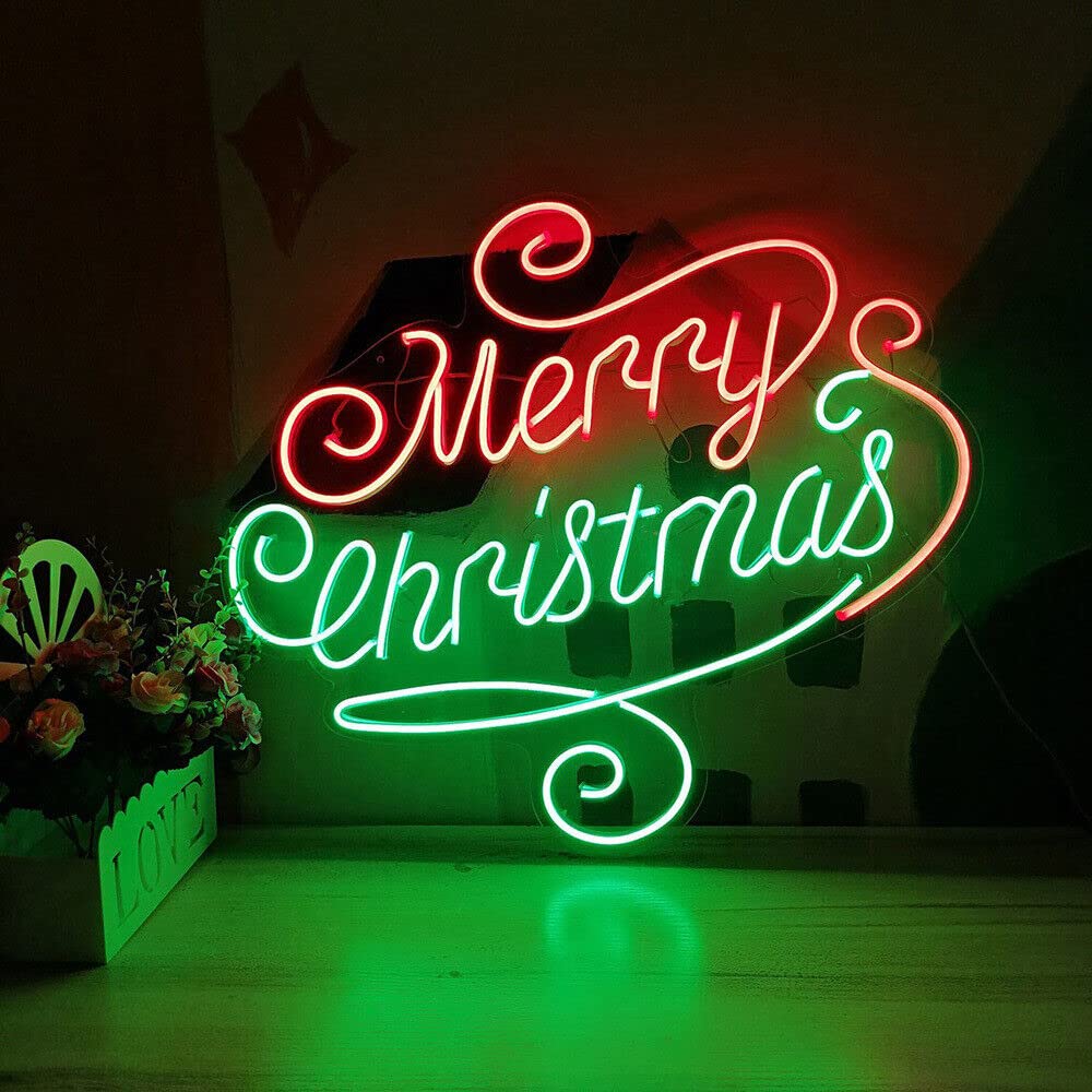 Amazon | LEDネオンサイン(LED Merry Christmas Neon Light open 営業 