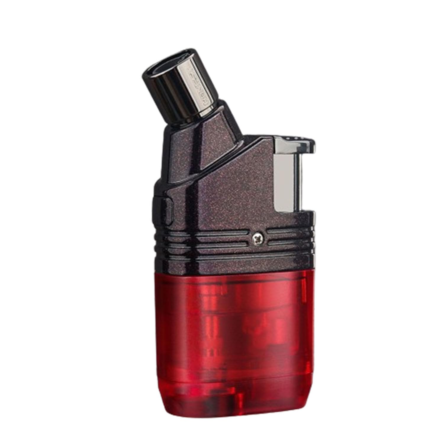 Encendedor de Antorcha a Prueba de Viento Llama Ajustable Gas Recargable Butano Tanque de Combustible Visible para Velas Cigarros Fogatas Cocina Camping (sin Butano)