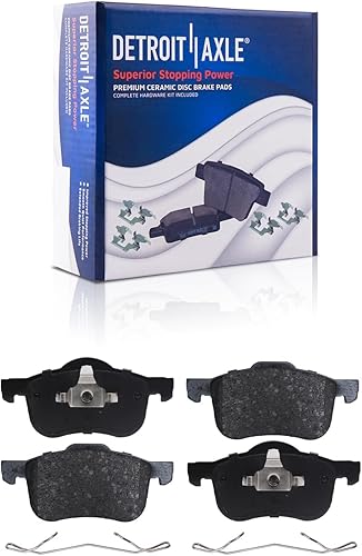 Miniatura 3 de Detroit Axle - 4 pastillas de freno delanteras y traseras para Volvo S60 S80 V70 XC70 Pastillas de freno de cerámica con reemplazo de hardware