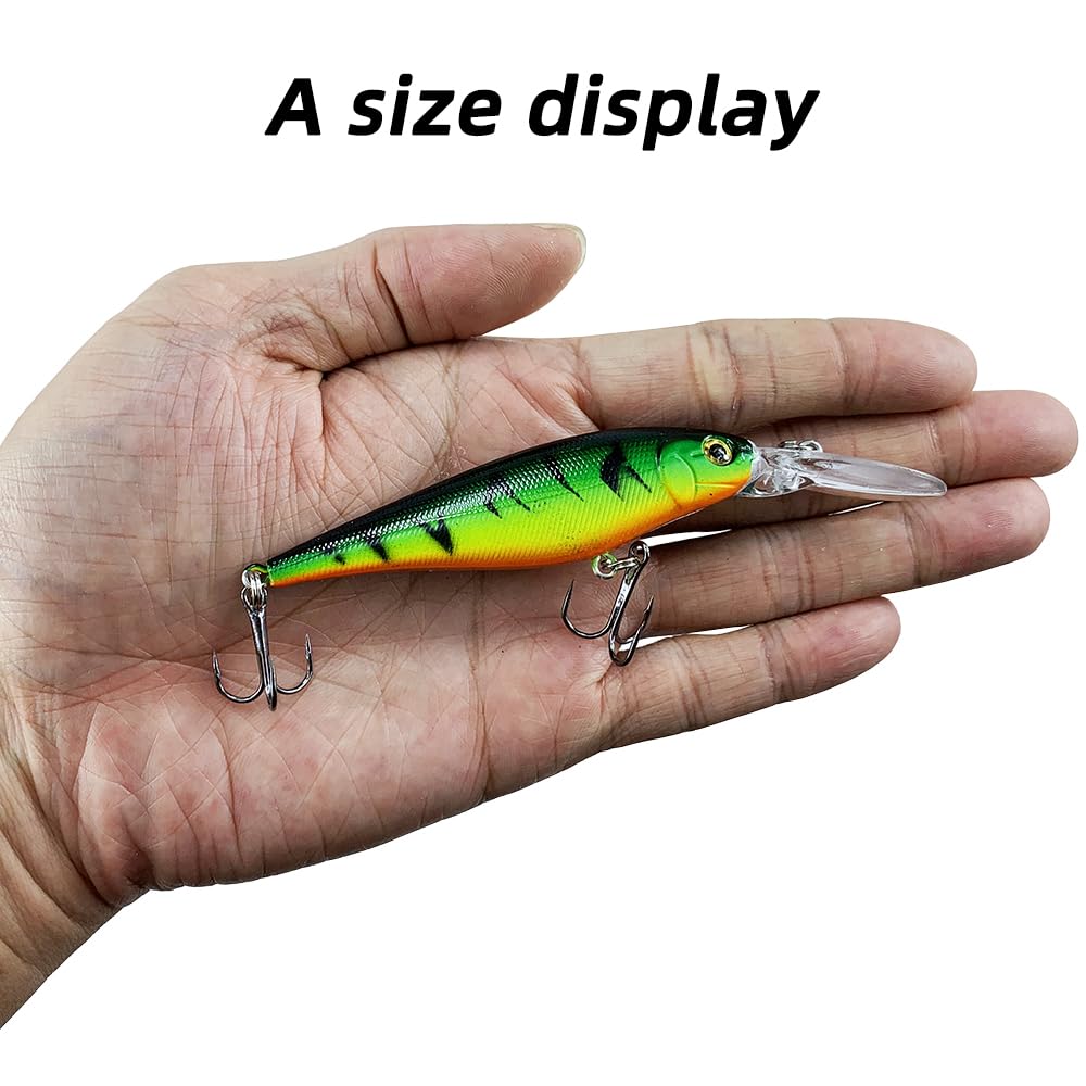 30 pièces/20 pièces/10 pièces Ensemble de vairon appât Dur leurre de pêche Bar brochet Eau salée fraîche mer 3D Yeux Wobbler matériel manivelle Kit