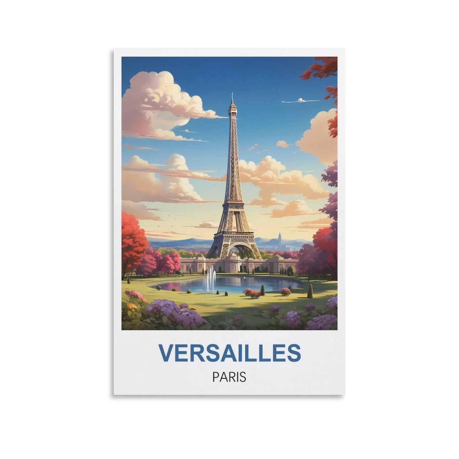 EZMLFA 5D Diamond Art Kits for Beginner,Versailles Paris Crystal Rhinestone Embroidery Craft Kits for Home Wall Decor Gifts, 50x60cm