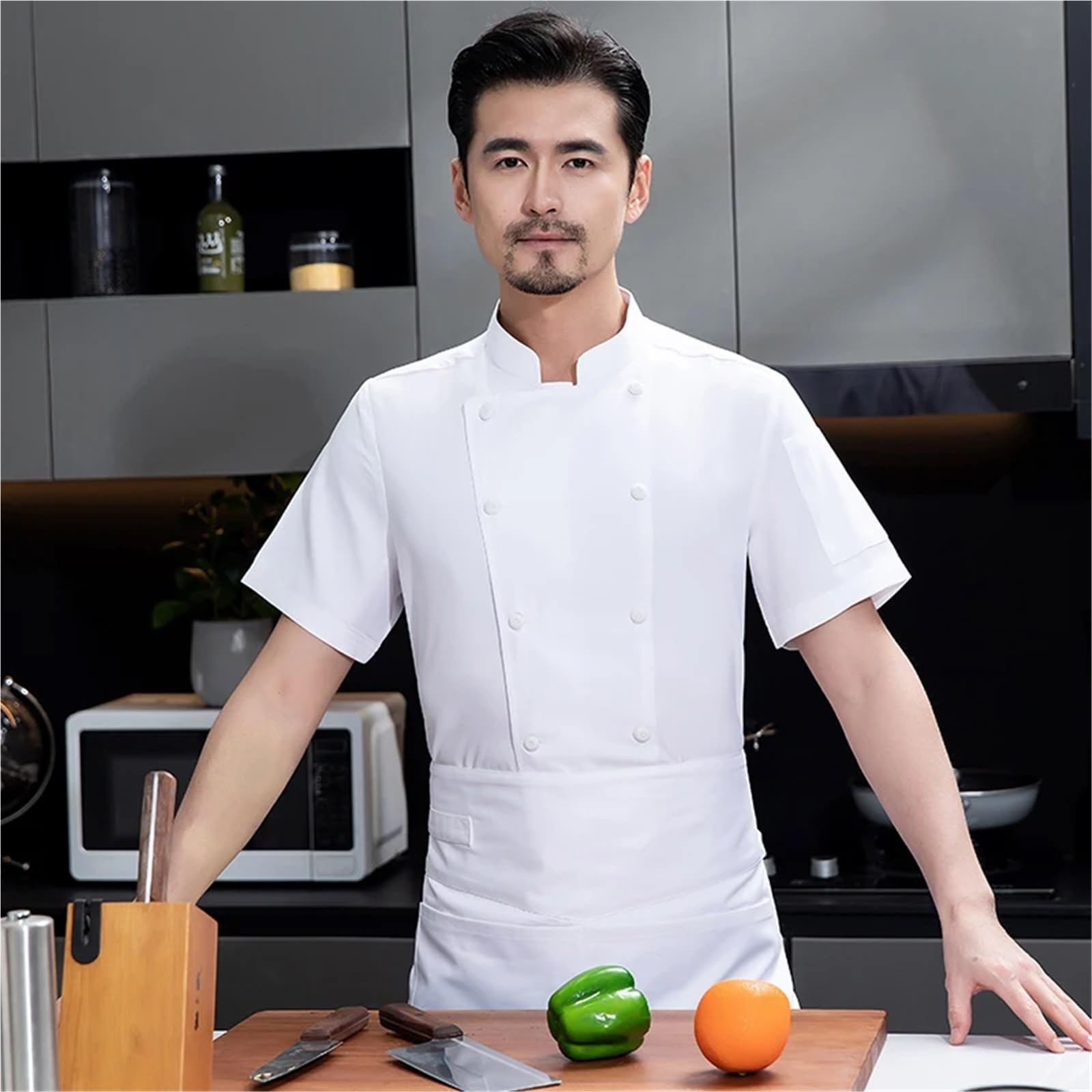 Divisa da cuoco Giacca da cuoco for uomo, panetteria, caffetteria, servizio di ristorazione, uniforme sul posto lavoro, camicia cucina, for donna, abbigliamento per chef