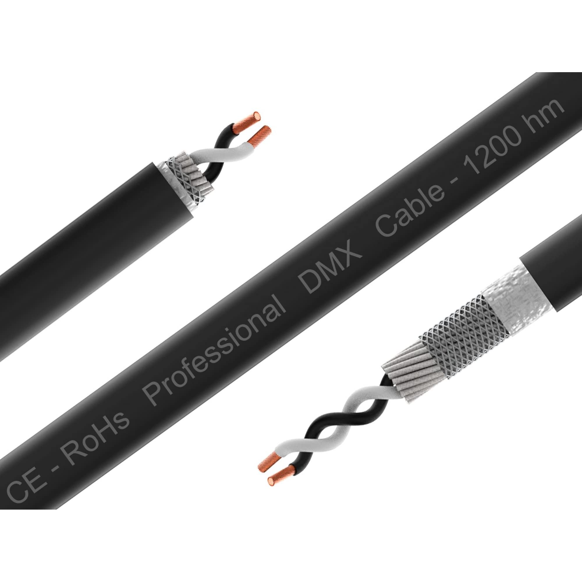 Audibax Pro BPD100 Black Bobina Cable DMX 100 Metros