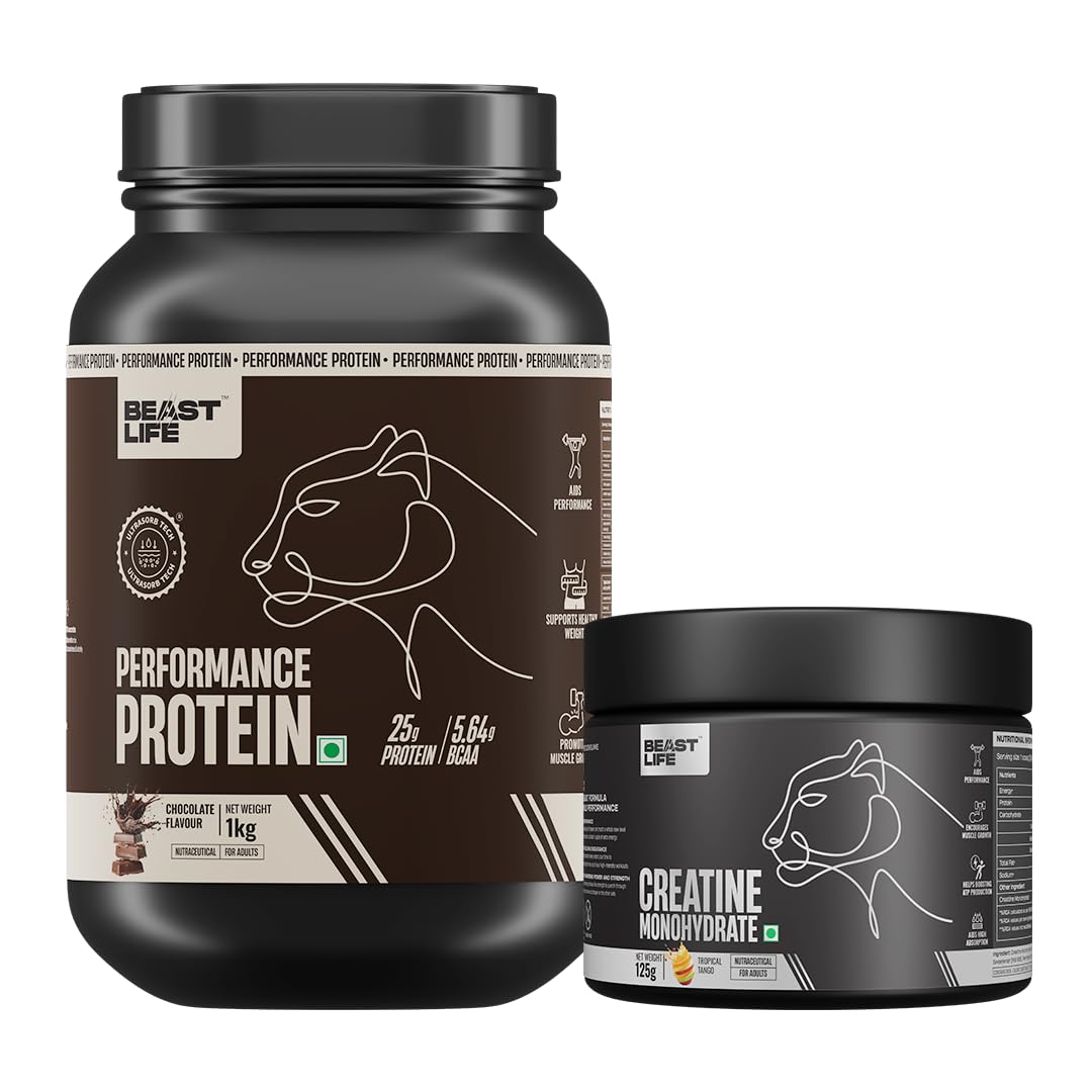 BeastLife Performance Yeast Protein Powder 1Kg with Creatine Monohydrate 125g | 25g Protein | Chocolate, Tropical Tango | Smooth & Light, Easy to Digest with Ultrasorb Tech-image-15