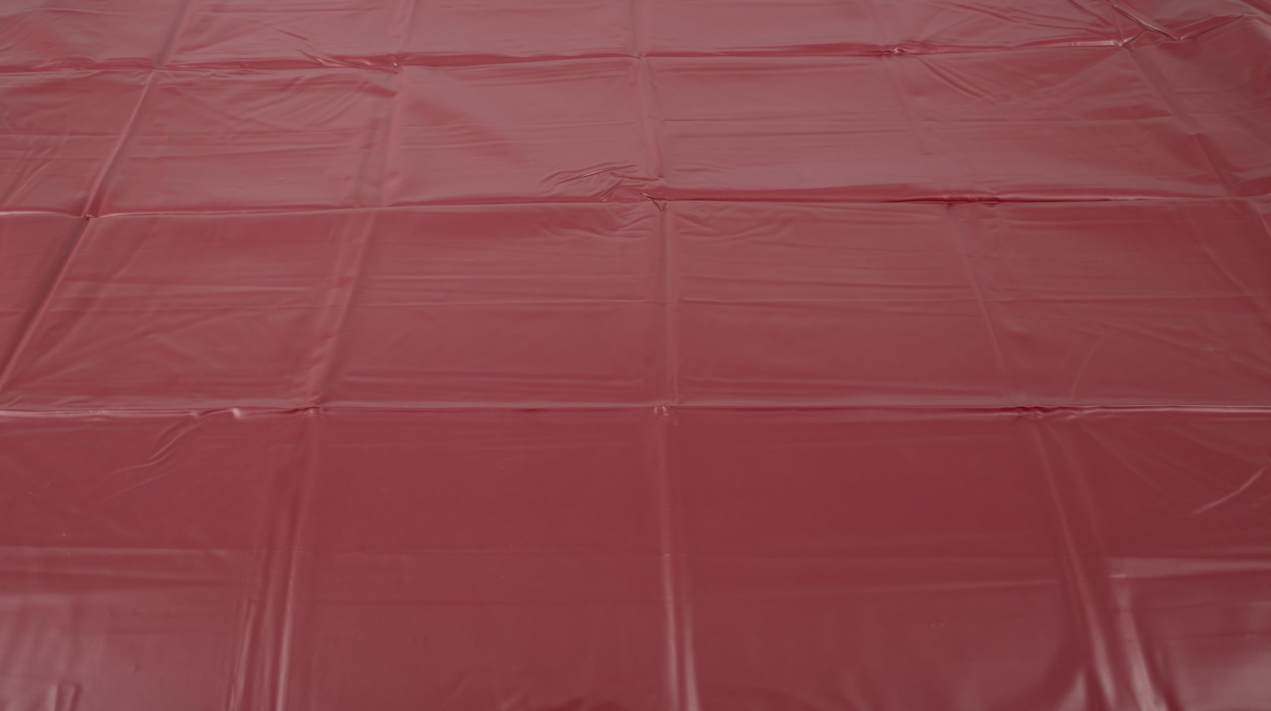 fancy Unisex-adulto scivoloso PVC Flat Bedsheet doble, Rojo