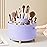 Diesisa Makeup Brush Holder Organizer,360 Rotating Makeup Brush Organizer,5 Slot Make up Brushes Cup for Cosmetics, Nail Polish, Art Supply, Bathroom Vanity Desktop Organizer - Purple