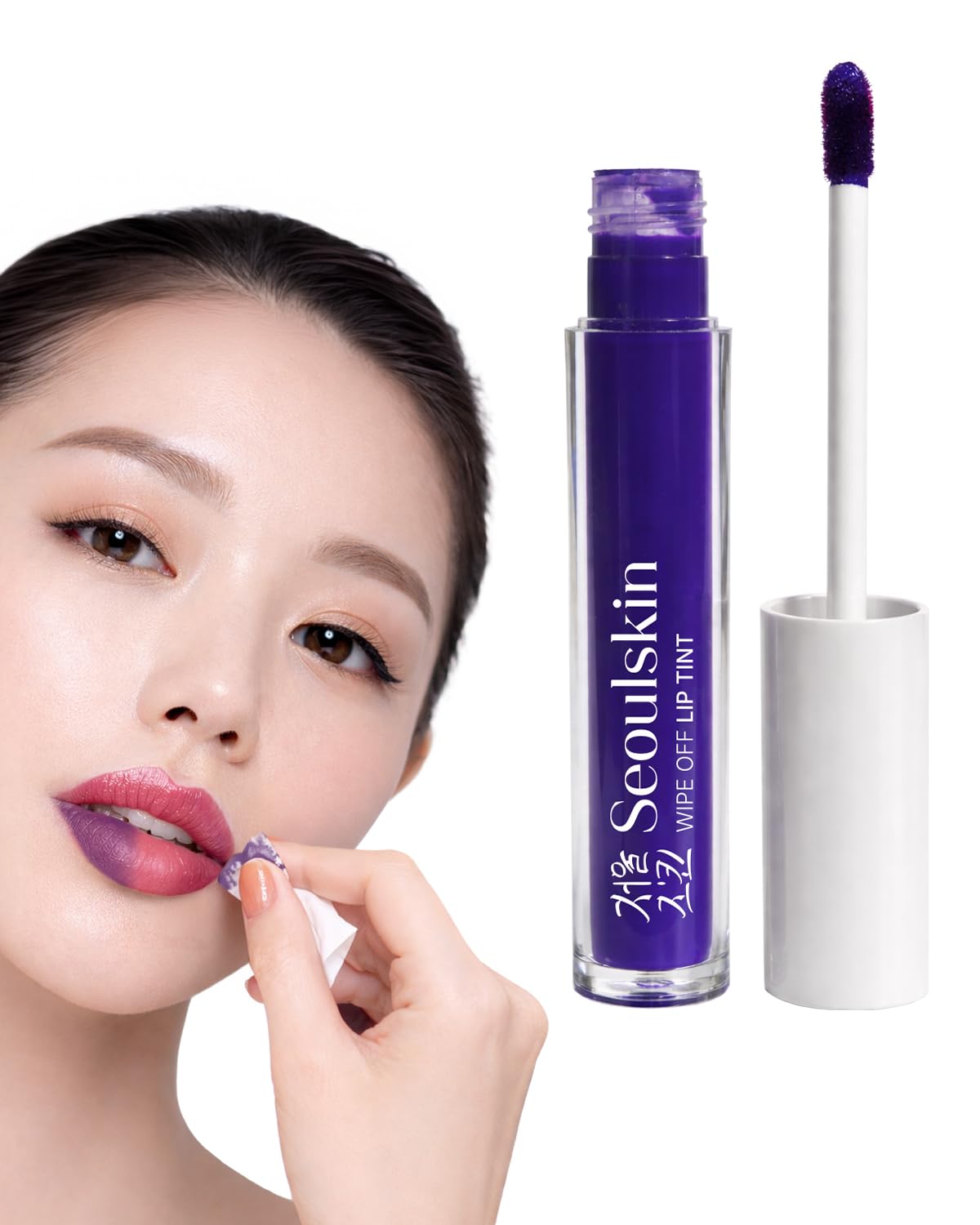 Seoulskin Wipe Off Lip Tint | Long Lasting No-Fade Lip Stain | Matte Lip Tint Waterproof, Transfer-Proof, Smudge-Proof | Easy Application & Wipe Off Formula | Lasts All Day | Natural Pink Color | Vegan | Shade: Petal Pink (4ml)-picture-25