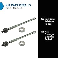 Vista 414 de TRQ Juego de barras de acoplamiento interiores delanteras 2 piezas compatibles con Acura RDX 2013-2018