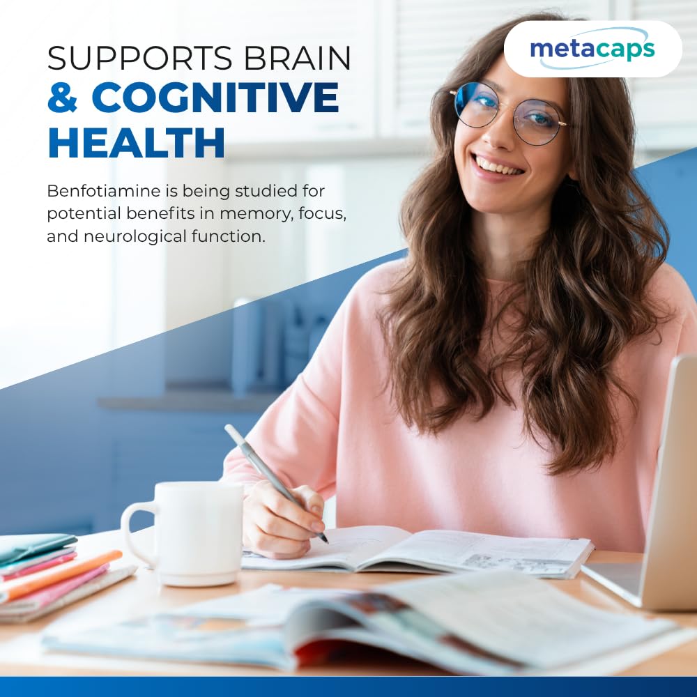 MetaCaps Benfotiamine 300mg Supplement – 90 Veg Capsules | High Absorption Fat-Soluble Vitamin B1 | Supports Nerve Health, Sugar Metabolism & Cellular Energy | Non-GMO & Vegan Friendly — Amazon image 4