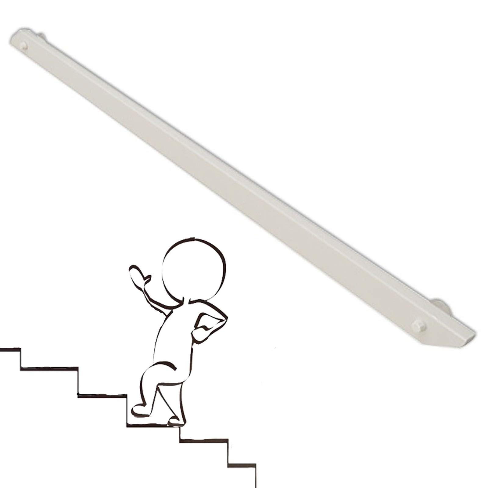 Main courante en bois contre les marches glissantes kit balustrade d'escalier mural