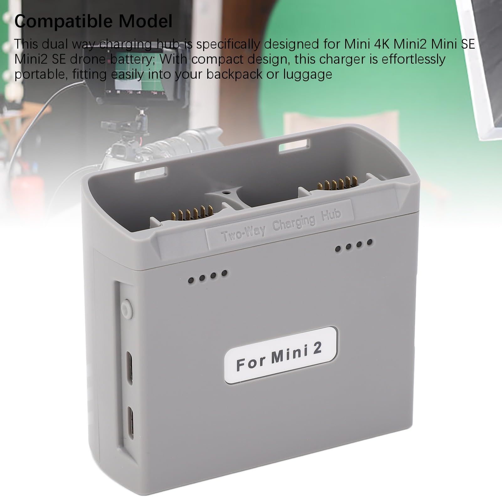 Hub di Ricarica per Batterie per Droni, Gestore di Ricarica Rapida PD Hub di Ricarica a Doppia Via Adatto per Mini 4K Mini2 Mini SE Mini2 SE, Batteria per Droni, Accessori per