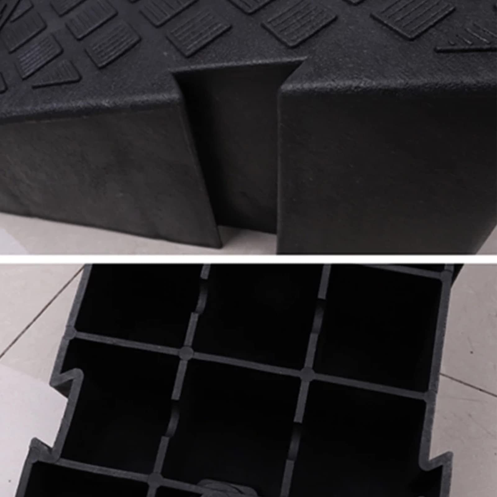 Rampa de umbral Industrial, Puerta de rampa de umbral de Scooter para Silla de Ruedas portátil, rampa de Movilidad Utilizada para Puertas y baños (19,29 * 10,62 * 3,93 Pulgadas), a