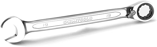 Miniatura 3 de OEMTOOLS 23988 Juego de llaves de trinquete reversibles RingStop de 12 piezas, métricas, juego de llaves combinadas de trinquete métricas de 12