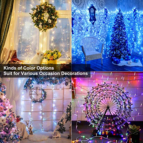 Image of Brizled Color Changing String Lights, 33ft 100 LED Pasrel Easter Mini Lights with Remote, Dimmable RGB Lights String Clear Wire, Indoor USB Twinkle Light for Christmas Halloween Year-Round Decor