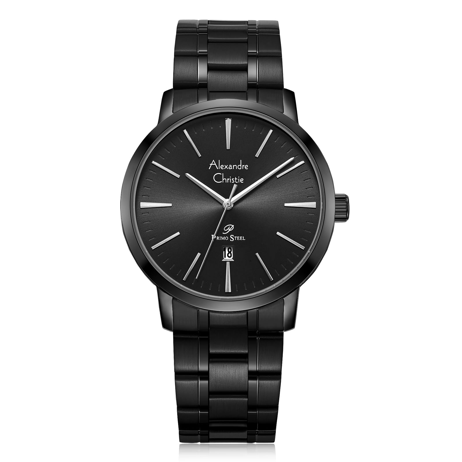 Alexandre Christie AC 1028 MDB Primo Steel Collection for Couple - Space Black Colorway(Stainless Steel Case and Band, Quartz Movement, Black Strap, Black Dial) (B0CM11657Q) Amazon Price History, Amazon Price Tracker