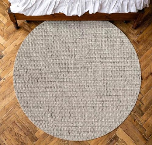 Tapete Redondo Sisal Sintético Natural Ø135cm Antiderrapante