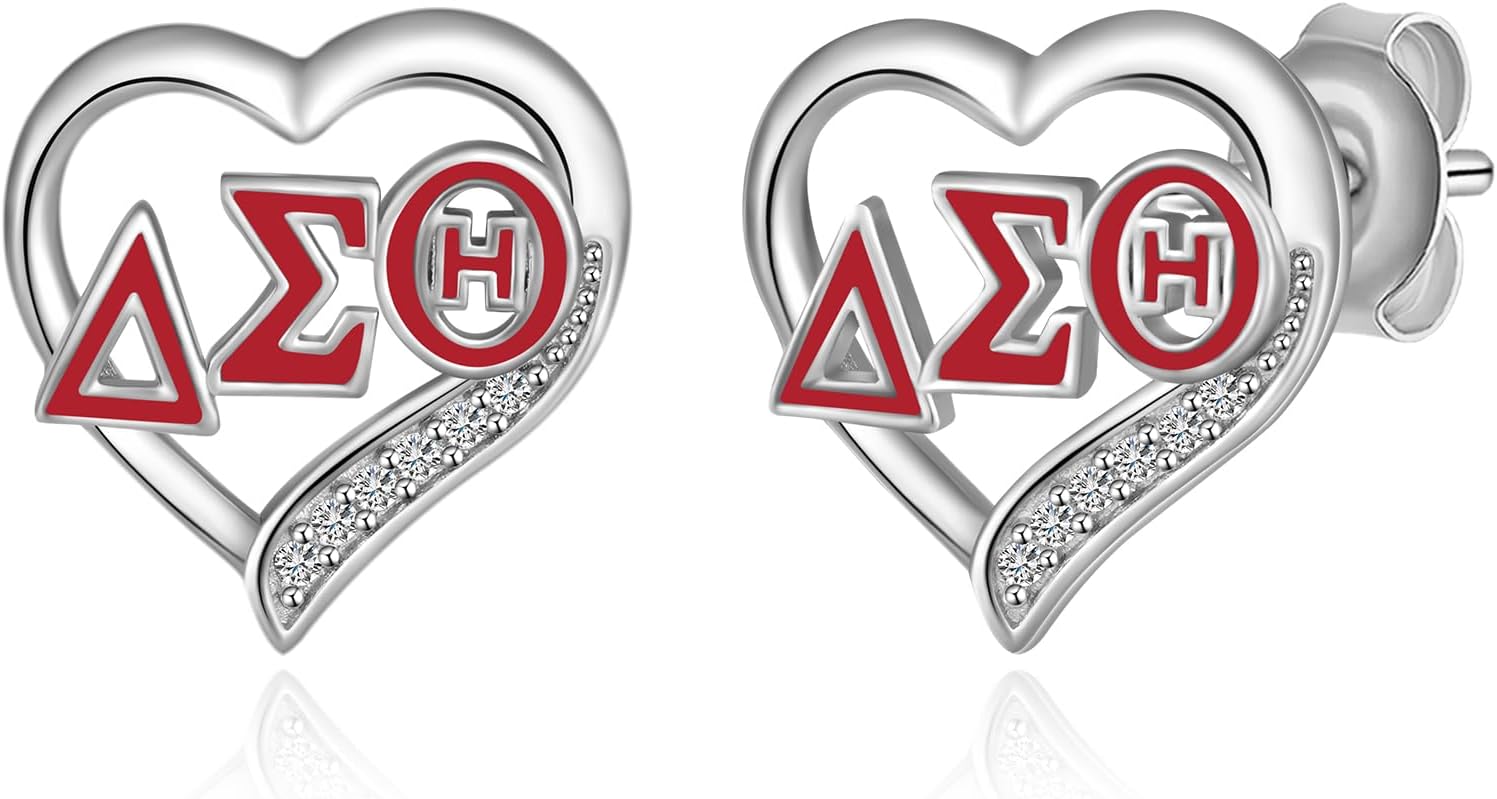 DST Sorority Gifts for Women 925 Sterling Silver Sorority Paraphernalia Gifts DST Jewelry for Women