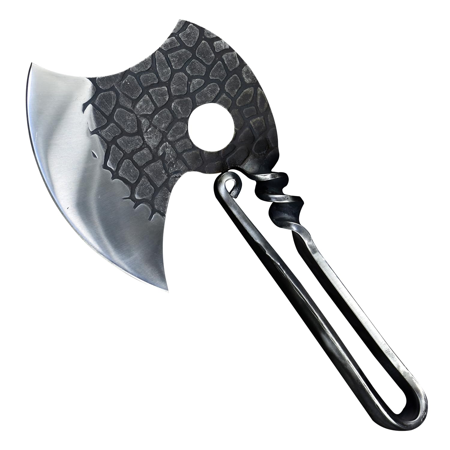 Hand-Forged Full Tang Axe Hatchet Bone Chopper for Kitchen, Chopping Firewood,Outdoor Camping, Garden Yard Clean