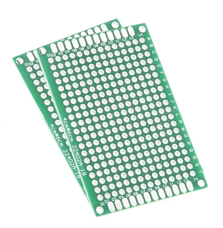 Ds Robotics® 4x6cm Double Sided PCB Board Universal Printed Circuit Proto Board for DIY Soldering Electronic Projects Practice Test Circuit (2 Piece) (B0D6BQ4N74) Amazon Price History, Amazon Price Tracker