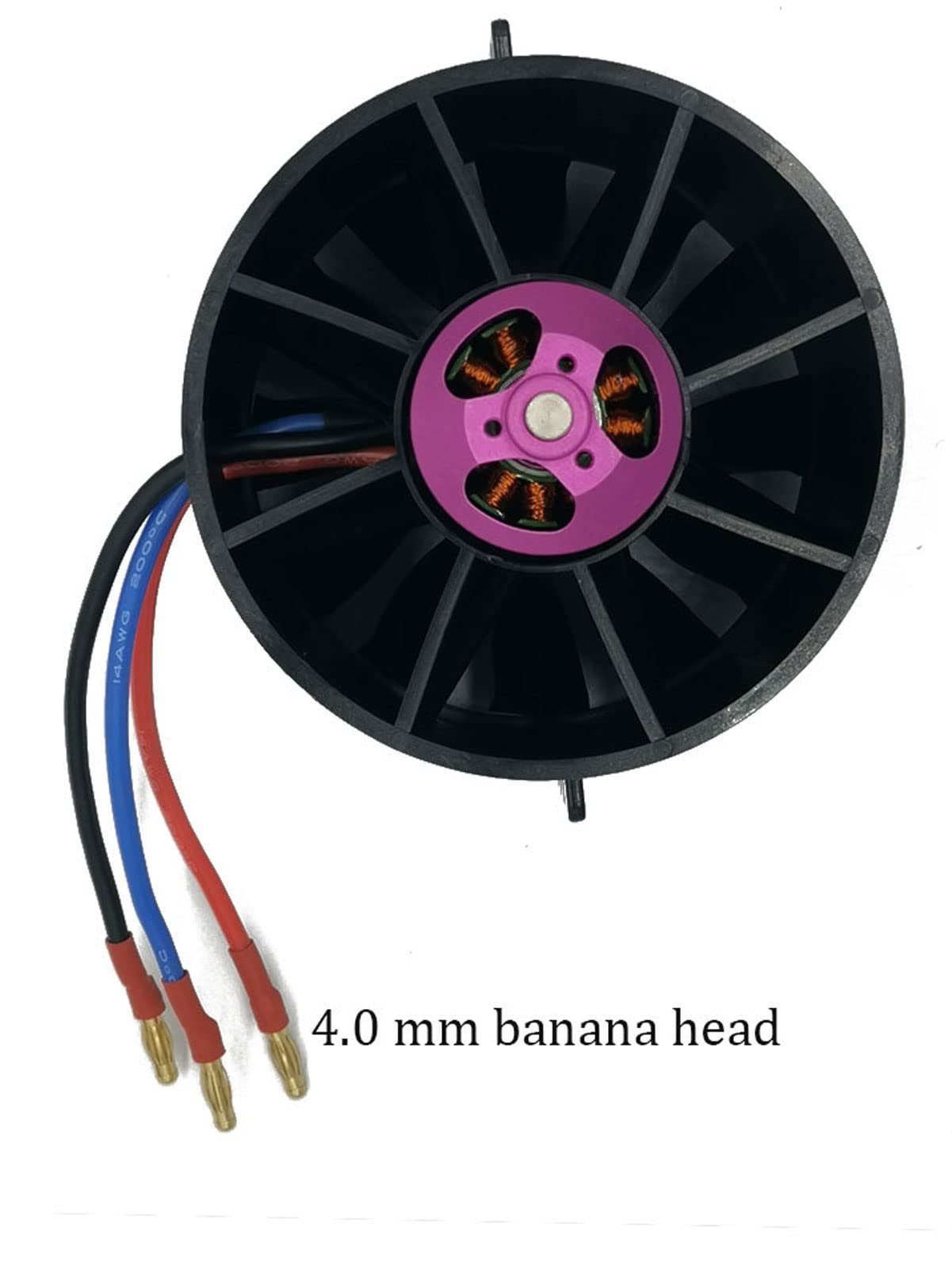 FLYCOLOR 90mm EDF 12 Blades Ducted Fan with 1450KV RC Brushless Motor with 120A ESC 3-6S Electric Speed Controller for RC Jet Airplane - Image 3