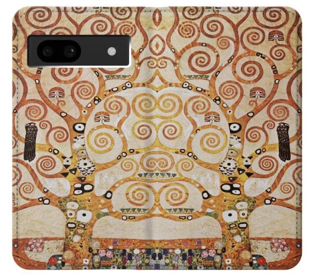 Housse cuir Gustav Klimt pour Google Pixel 8a, étui d'art