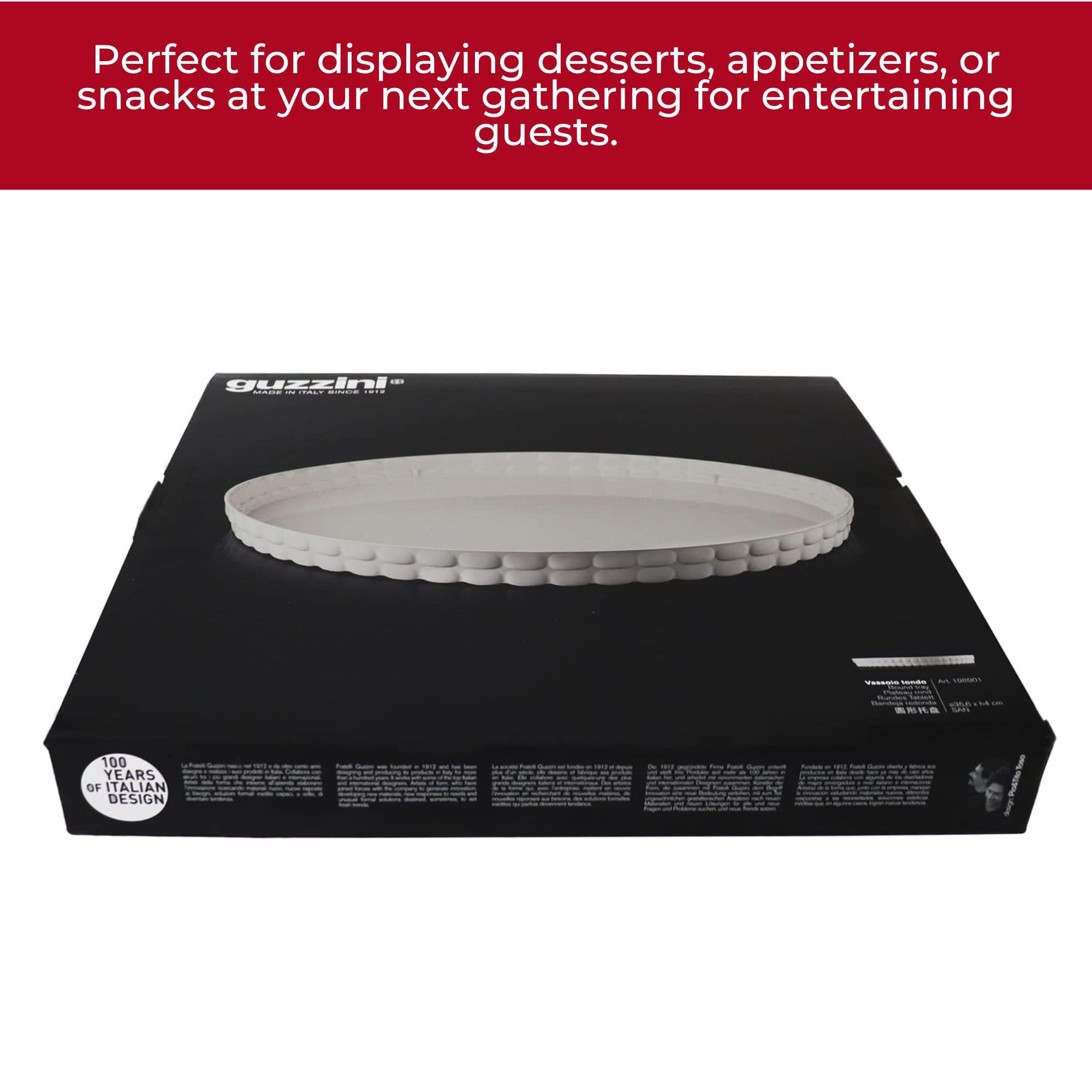 Amazon.co.jp: GUZZINI(グッチーニ) ラウンドトレー TIFFANY ミルク