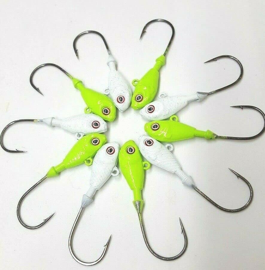 "Ultra Minnow" Painted Jig Heads Swimbait Lure Ultra Point Hook- 5CH & 5WH 2 oz