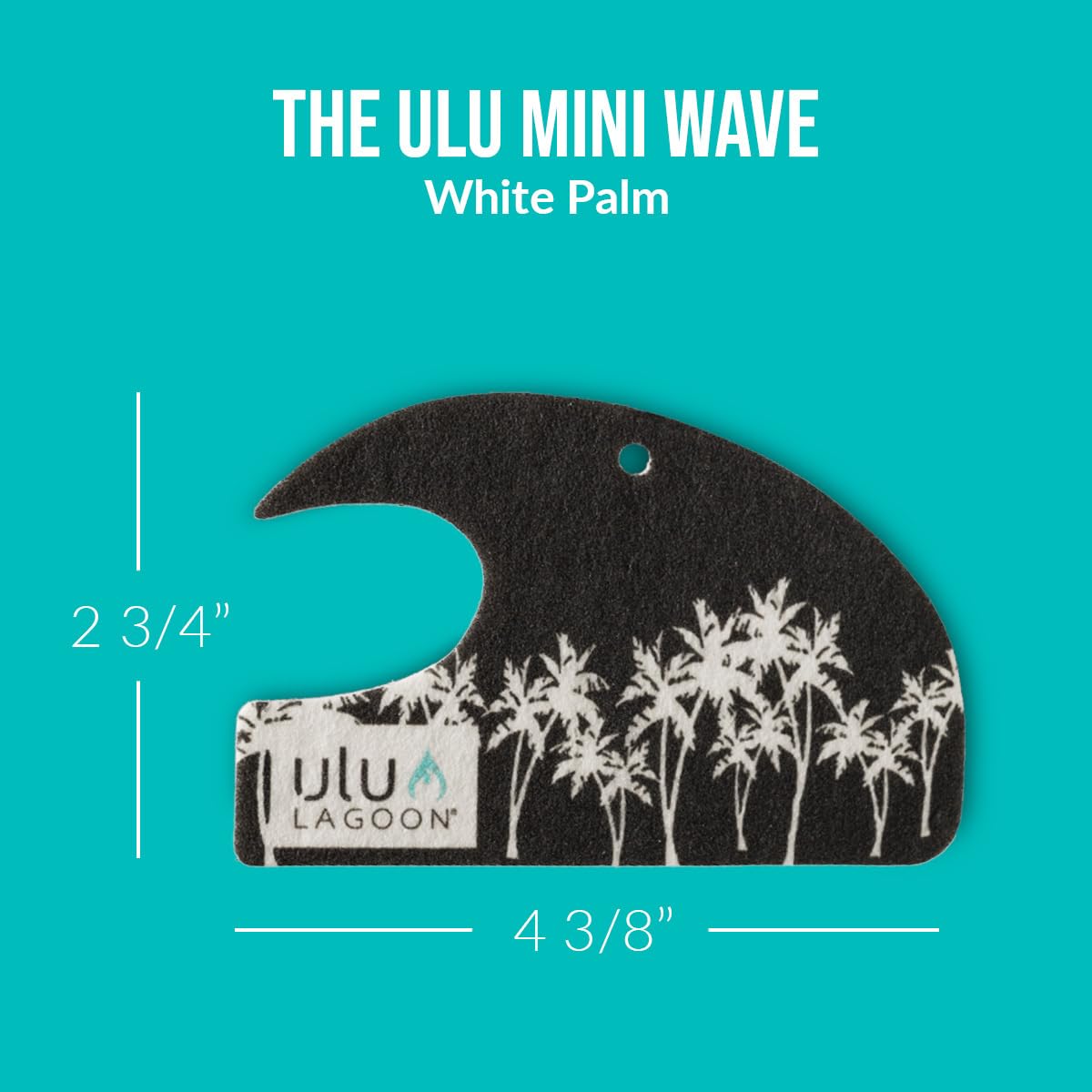 ulu Lagoon Ambientador colgante para coche, aroma a cera de surf de coco de playa tropical, mini onda, ambientador de coche de larga duración, fabricado en Estados Unidos, paquete de 3 (palmeras