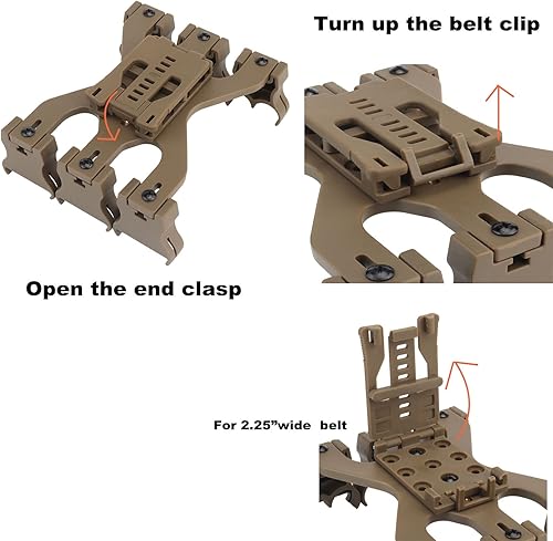 Miniatura 6 de Clip de carcasa de escopeta de ángulo y altura ajustable, calibre 4x3-12, soporte de carcasa de bala para escopeta que se fija al cinturón