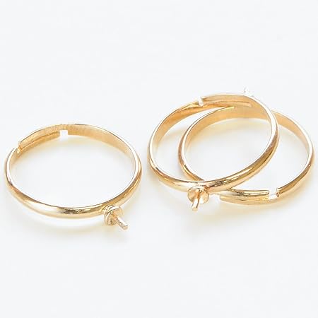 Amazon 手作り工房 My Mama 芯立て付リングパーツ 3個入り ゴールド 指輪土台 リング台 丸皿 アクセサリーパーツ 通販