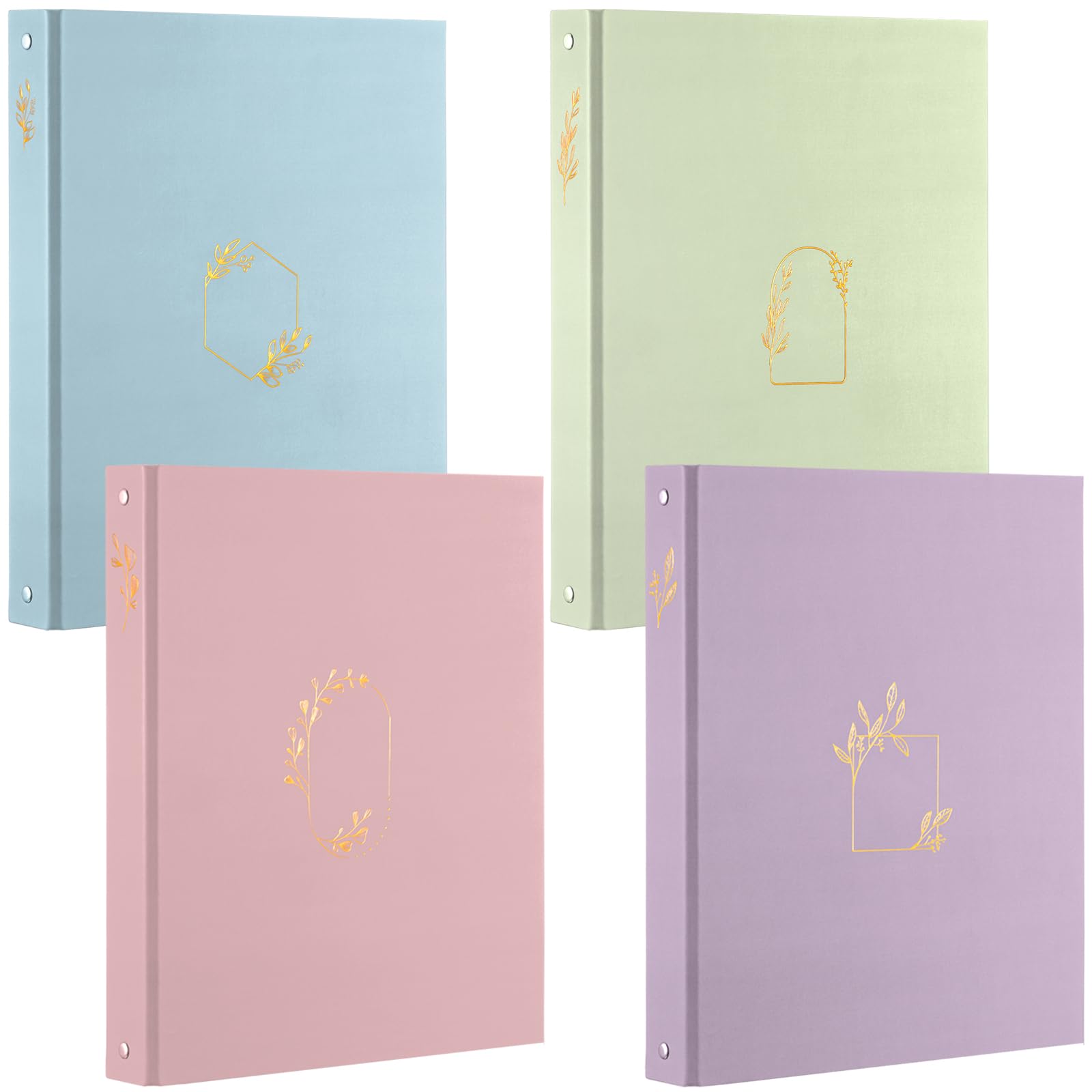 Sayglossy 4 carpetas estéticas de 3 anillos resistentes de 1 pulgada para papel tamaño carta de 11 x 8.5 pulgadas, para mujeres y hombres, escuela, oficina, hogar, trabajo, organizar, papeleo, 4