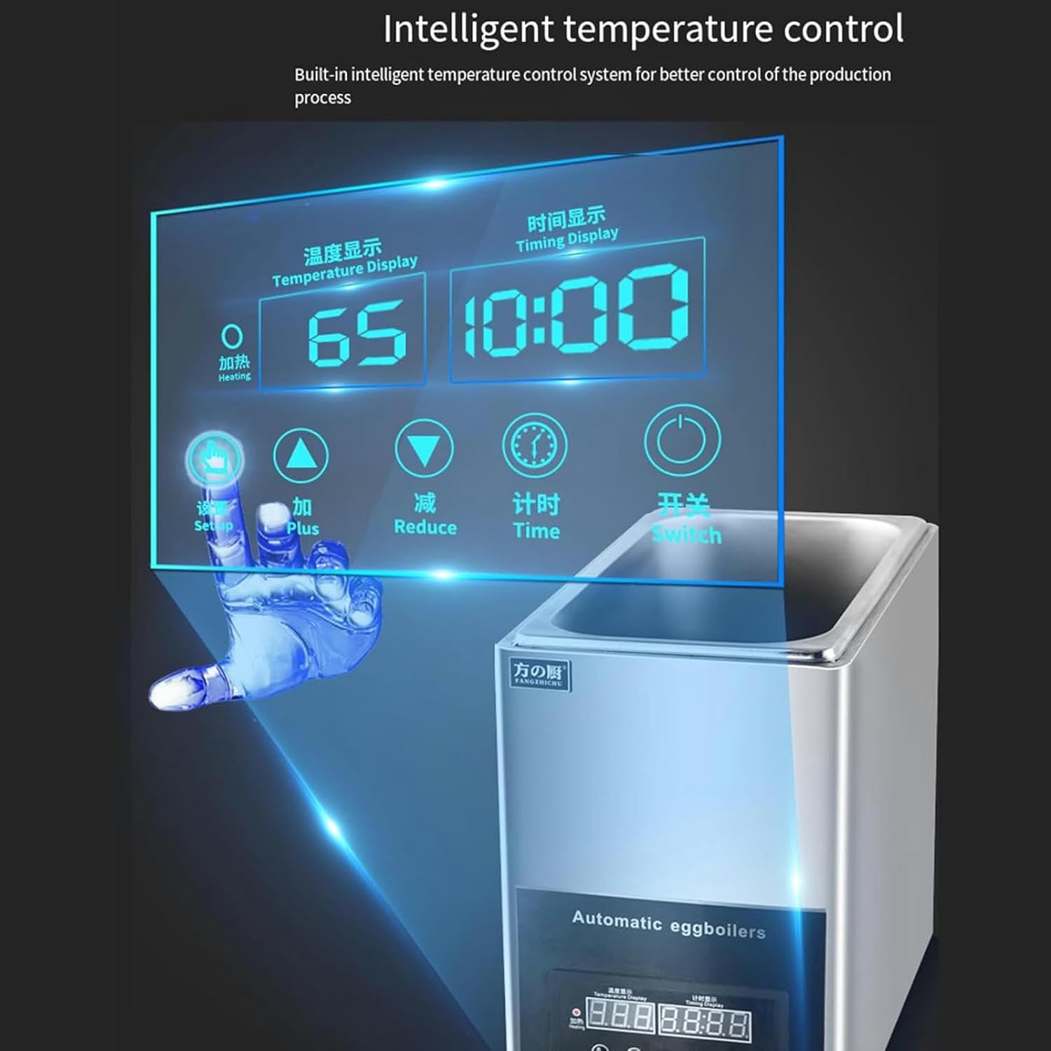 Commercial Electric Automatic Egg Boilers Hot Spring Boiled Egg Machine Egg Cooker Warm Water Egg Boiling Machine with 50Pcs