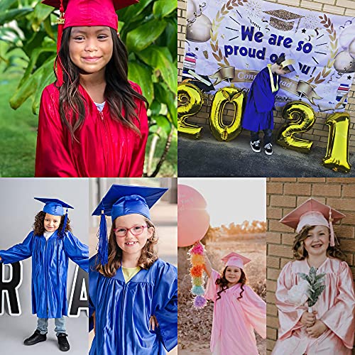 Image of GradPlaza Shiny Preschool Graduation Cap and Gown for Kids 2026 Tassel kindergarten graduation cap and gown