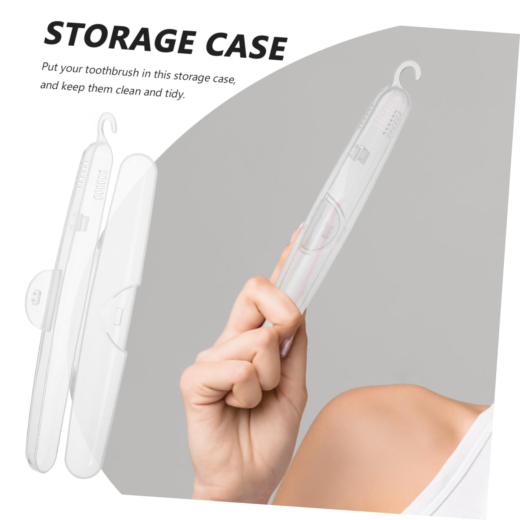 PartyKindom 10pcs Travel Toothbrush Container Portable Toothbrush Storage Box for Home Travel Lightweight Compact Design Keeps Brushes Clean Tidy