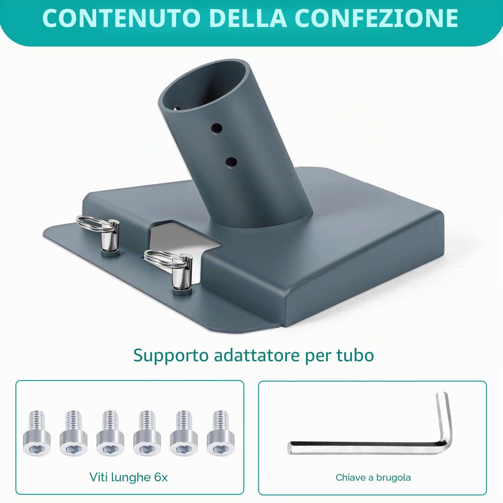 Starlink Gen 3 - Adattatore per tubo e supporto per palo da 28-40 mm, compatibile con standard 4/4X/Gen 3/V4/Enterprise Dishy, in acciaio resistente, con perni di sicurezza in metallo, solo