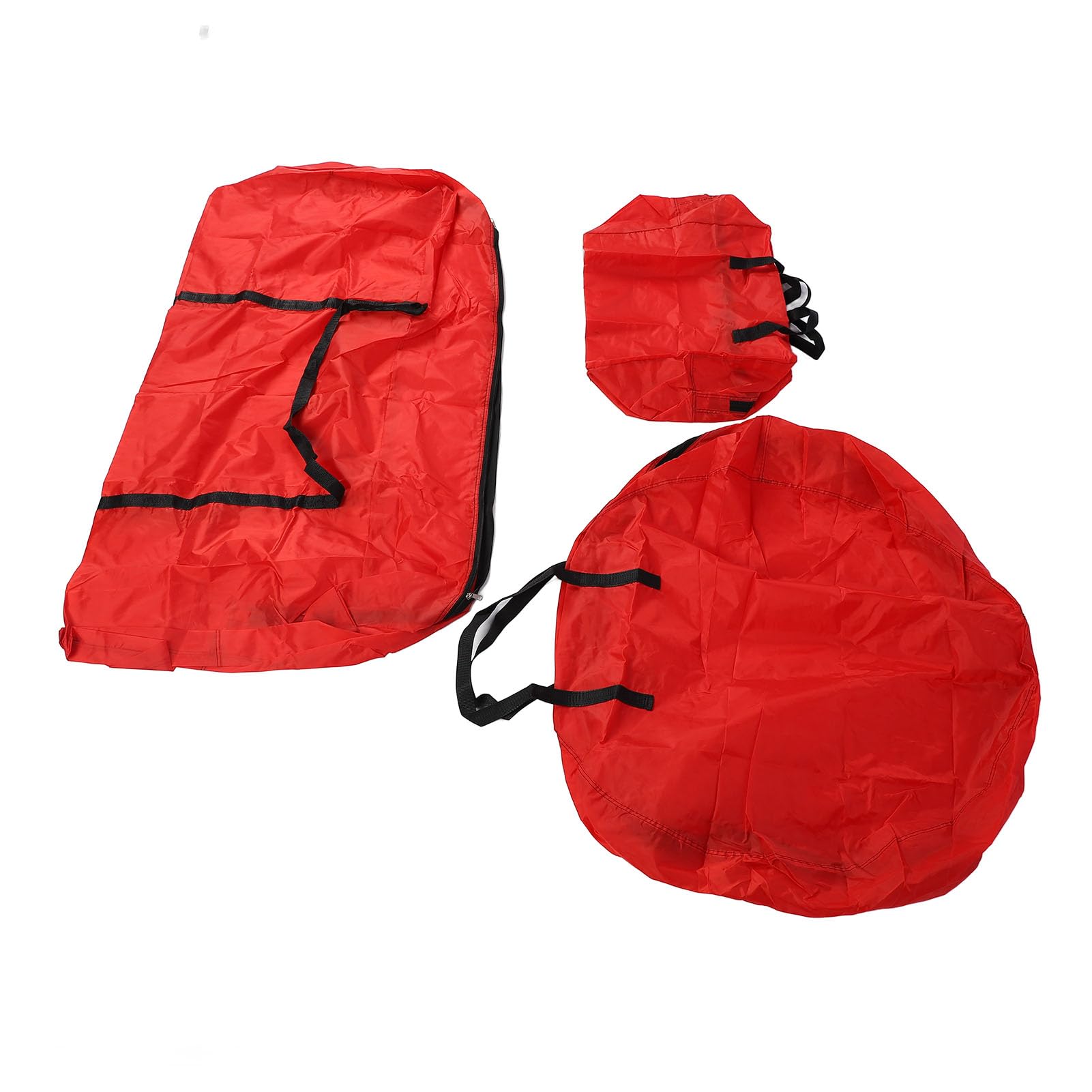 Jiawu Set di Borse Portaoggetti per Albero di Natale Resistenti All'acqua e Alla Polvere Custodie Portaoggetti Natalizie in Tessuto Oxford Facili da Pulire per un Ambiente Festivo (rosso)