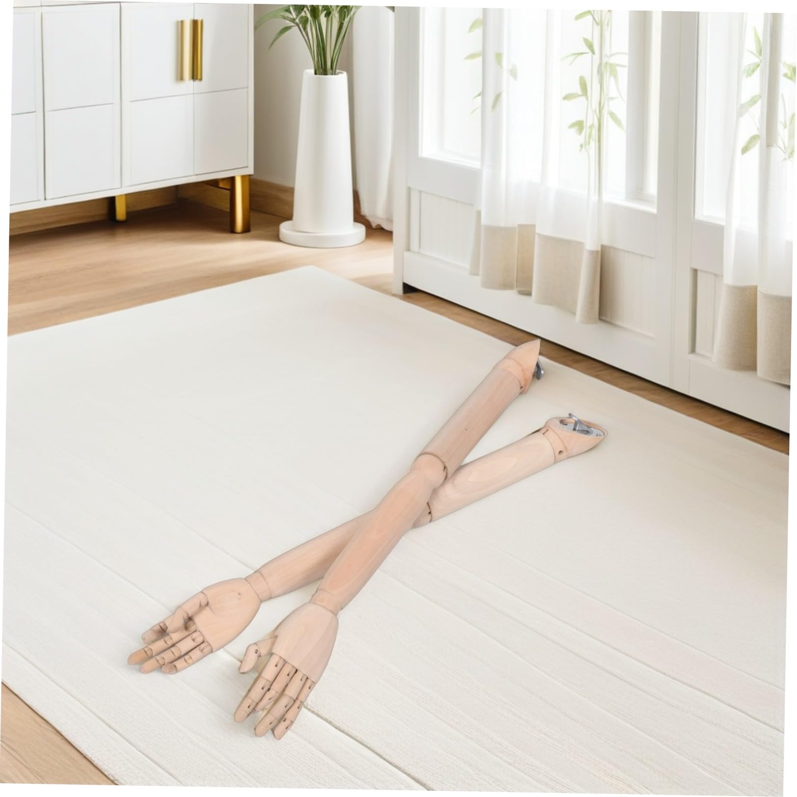 DOITOOL Verstellbarer Holzarm mit Beweglichen Händen und Metall Stabil und Flexibel für Malübung und Kreatives Cosplay Geeignet